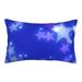 YFYANG Super Soft Rectangular Plush Cushion Cover (Without Pillow Insert) Blue Dream Stars Comfort and Non-Pilling Hidden Zip Bedroom Sofa Pillowcases 14 x20