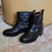 Coach Shoes | Like New Coach Gillian Black Leather Ankle Boots Size 9b | Color: Black/Silver | Size: 9
