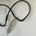 Urban Outfitters Jewelry | 3 For $25 | Pendant Accent Long Necklace | Color: Black/Silver | Size: Os
