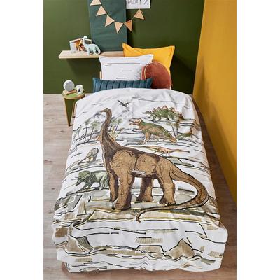 Kinderbettwäsche "Dinosaurus", beige (natur), B/L: 100cm x 135cm, , Renforcé, B/L: 40cm x 60cm, Renforcu00e9, Obermaterial: 100% Baumwolle, BEDDINGHOUSE X HANNEKE DE JAGER, Bettwäsche Image