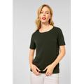 T-Shirt STREET ONE Gr. 36, grün (full olive) Damen Shirts Jersey