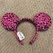 Disney Accessories | Disney Parks Pink Leopard Print Mouse Ears Euc | Color: Black/Pink | Size: One Size Ears