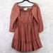 Anthropologie Dresses | Anthropologie X Mare Mare Maria Dress Women's Size Small Brown Tunic Puff Sleeve | Color: Brown | Size: S