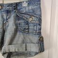 Jessica Simpson Shorts | Jessica Simpson Princy Cuffed Denim Jean Distressed Shorts Size 5 Y2k | Color: Blue | Size: 5j