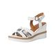 Tamaris Damen Sandaletten, Frauen Sandalen,TOUCHit-Fußbett,strandschuhe,high heels,stilettos,offene absatzschuhe,WHITE/SILVER,40 EU