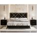 Mercer41 Lausyn Upholstered Standard 3 Piece Bedroom Set Upholstered in Black | 47.87 H x 43.34 W x 82.15 D in | Wayfair
