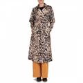 Multi Divya Leopard Print Trench Coat