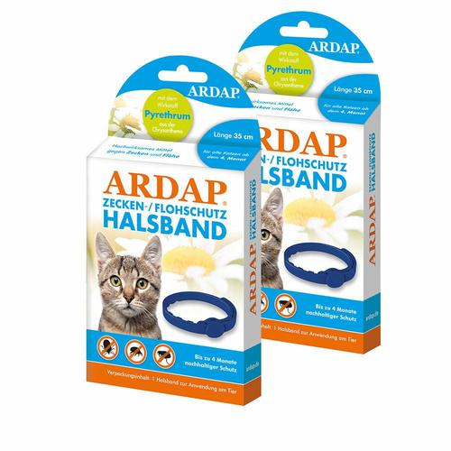 Ardap Zecken- und Flohhalsband für Katzen x2 2x1 St Halsband