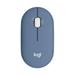 Logitech Pebble Wireless Mouse Bluetooth 2.4 GHz Receiver Silent Quiet Clicks Blueberry