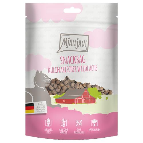 4x 125g MjAMjAM Snackbag kulinarischer Wildlachs Katzensnacks