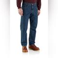 Carhartt Jeans | Carhartt Straight Leg Jean Flannel Lined Relaxed Fit Work Pants Jeans 46x32 | Color: Blue | Size: 46