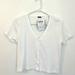 Brandy Melville Tops | Brandy Melville V-Neck Ribbed Top | Color: White | Size: One-Size