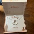 Disney Jewelry | Disney Necklace Silver Plated New In Original Box | Color: Silver/White | Size: Os