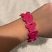 Disney Accessories | Elastic And Plastic Mickey Or Minnie Mouse Head Bracelet | Color: Pink | Size: Os