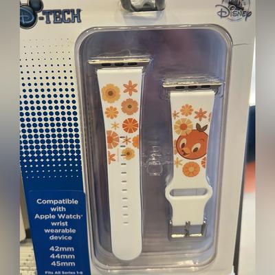 Disney Accessories | Disney Parks 2023 Orange Bird Flowers Cluster Apple Watch Band 42mm 44mm 45mm | Color: Orange | Size: Os