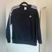 Adidas Tops | Adidas Black With White Stripes Crewneck Sweatshirt, Size S | Color: Black/White | Size: S