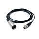 System-S Audio Kabel 150cm Mini XLR 3 polig Buchse zu XLR 3 polig Stecker Adapter Schwarz