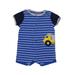 Carter's Short Sleeve Outfit: Blue Print Bottoms - Size 6 Month