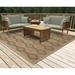 Black/Brown 87 x 63 x 0.125 in Area Rug - Foundry Select Bordy Geometric Power Loom Indoor/Outdoor Use Area Rug | 87 H x 63 W x 0.125 D in | Wayfair