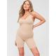 Everybody Shape Enhancing Seamless Short Mid Thigh Bodysuit - Beige