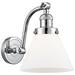 Cone 8" Polished Chrome Sconce w/ Matte White Shade