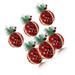 The Holiday Aisle® 6 Piece Cones & Berries Holiday Shaped Ornament Set Fabric in Green/Red | 3.15 H x 3.15 W x 0.2 D in | Wayfair