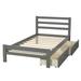 Red Barrel Studio® Gilliana Bed, Wood Platform Bed w/ Two Drawers in Gray | 33.2 H x 39.2 W x 75.7 D in | Wayfair 6FB1A4DBB3494322BBA4BC73E959A46C