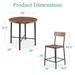 Latitude Run® 4 - Person Counter Height Dining Set Wood/Metal in Brown/Gray | 37.5 H x 39 W x 39 D in | Wayfair 6C1E96F1338C4C688031361D015E01AE