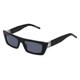 Hugo HG 1256/S Damen-Sonnenbrille Vollrand Eckig Acetat-Gestell, schwarz