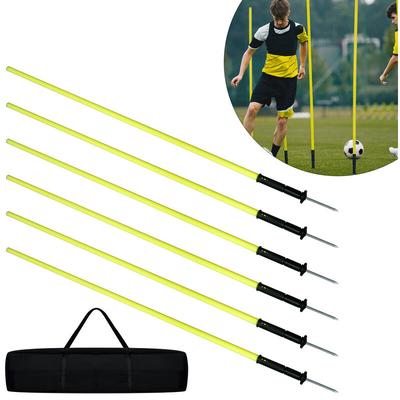 Slalomstangen aus Kunststoff 1.8m Fussball Trainingszubehör Agility Set für Hunde Fußball