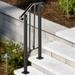 VEVOR Handrails for Outdoor Steps 1-4 Adjustabel Steps Outdoor Stair Railing Wrought Iron Handrail Flexible Porch Railing