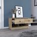 Rectangle 2-Shelf 2-Drawer Storage Bench