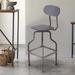 Wooden Swivel Bar Stool With Curved Metal Base