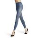 FALKE Damen Leggings Cotton Touch W LE Blickdicht einfabi 1 Stück, Blau (Deep Sea 6501), S