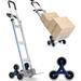 BENTISM Stair Climbing Cart 550 lbs Load Capacity Aluminum Hand Truck Dolly with Dual Handles Integrated Frame & Nonslip Rubber Wheels Multipurpose Stair Climber for Warehouse Shopping Airport
