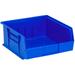 Quantum Storage Systems Blue ULTRA Plastic Bin Stacking Or Hanging 11 W X 10-7/8 D X 5 H Polypropylene Made In USA 6/Pk