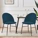 Modern Dining Chairs Set of 2 Velvet Upholstered Kitchen Armless Side Chairs with Reinforced Metal Legs