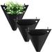 Hanging Planters 3 Pack Garden Wall Planter Grow Bags for Indoor Outdoor Macrame Plant Hanger Wall Hanging Garden Yard Balcony Rail Fence Wall Home Decor