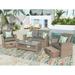 GZXS Patio Furniture Set 4 Piece Outdoor Conversation Set All Weather Wicker Sectional Sofa with Ottoman and Gray Cushions