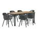 Althoff Wood and Resin Outdoor 7 Piece Dining Set Black and Teak