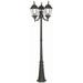 3 Light Outdoor 3 Head Post in Traditional Style 24.5 inches Wide By 86 inches High Bailey Street Home 218-Bel-1875501