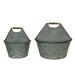 Special T Imports Galvanized Metal Rustic Wall Pocket Planters Hanging Decor (Set of 2)