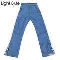 High Quality Clothes Accessories Wide Leg Trousers 1/12 Dolls Cool Pants Doll Jeans Doll Bell-bottoms Fashion Jeans Pants LIGHT BLUE