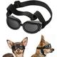 Small Dog Sunglasses UV Protection Goggles Eye Wear Protection with Adjustable Strap Waterproof Pet Sunglasses for Dogs Pet Sun Glasses Dog Windproof Anti-Fog Glasses