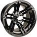 Black 10x7 4/4 3+4 Ocelot E117 Golf Cart Wheel - 847-107117-21