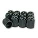 Pack of 12 Black Valve Stem Caps for Schrader Type Valve Stems on Automotive Truck Trailer Bicycle and Other Applications by TYK Industries