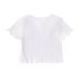 KI-8jcuD Girls Short Sleeve Shirt Kids Toddler Baby Girls Spring Summer Solid Ribbed Short Sleeve Tshirt Clothing 2T Long Sleeve Shirts Girls Solid Long Sleeve Tops 2T Girls Long Sleeve Shirts 4T Gi