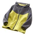 Pullover Windbreaker Jackets Winter Jacket Big Boys Toddler Boys Girls Long Sleeve Winter Patchwork Colour Zippered Hoodie Coat Jacket Thicken Warm Outwear Light Weight Boy Jacket