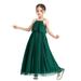 Ekidsbridal A-Line Ruffle Chiffon Flower Girl Dresses Junior Bridesmaid Gown for Wedding Ceremony 192 4