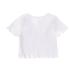 KI-8jcuD Striped Cotton Kids Tshirt Kids Toddler Baby Girls Spring Summer Solid Ribbed Short Sleeve Tshirt Clothing 2T Long Sleeve Shirts Girls Solid Long Sleeve Tops 2T Girls Long Sleeve Shirts 4T